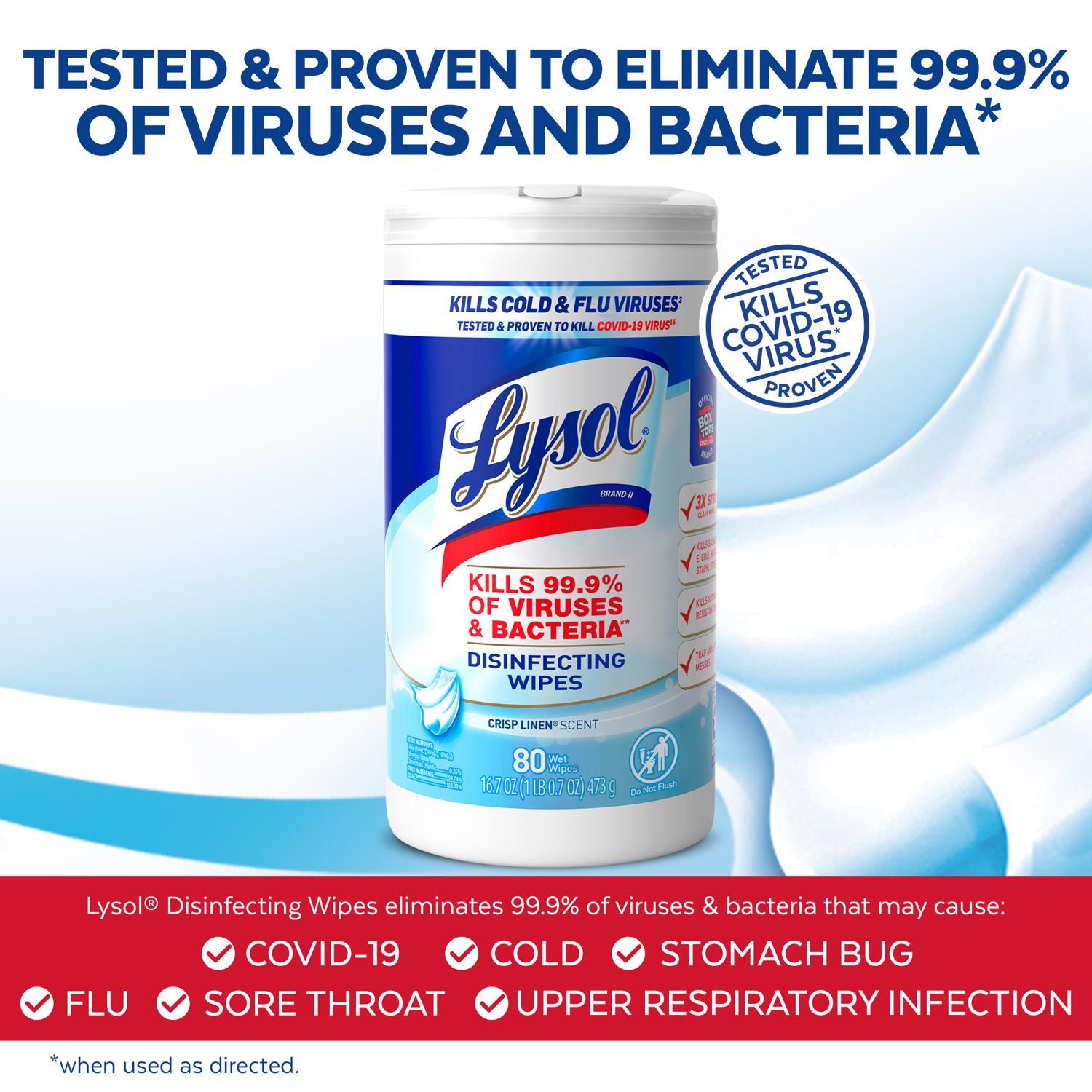 Lysol Fiber Weave Disinfecting Wipes 80 pk
