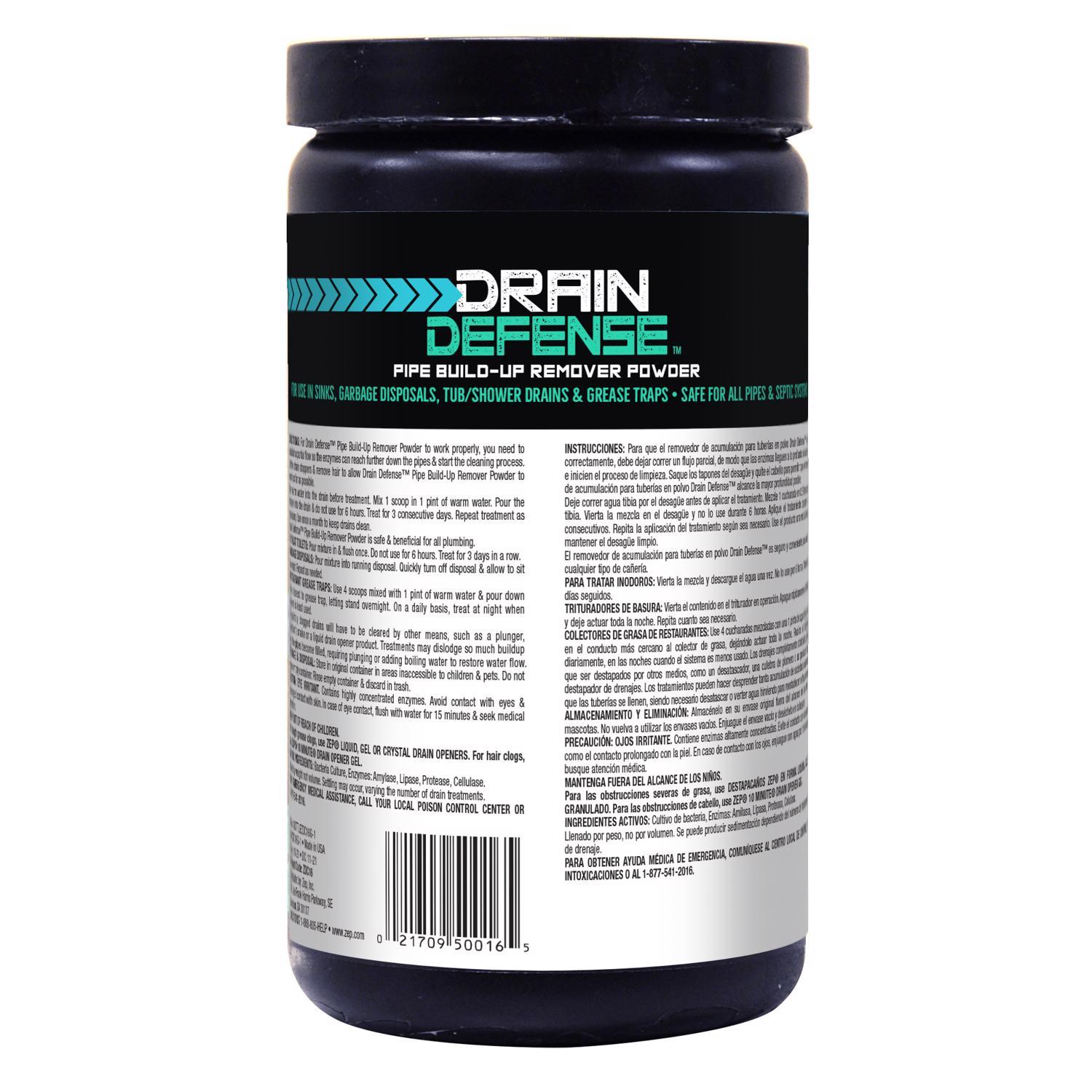 Zep Drain Defense Powder Build-Up Remover 18 oz