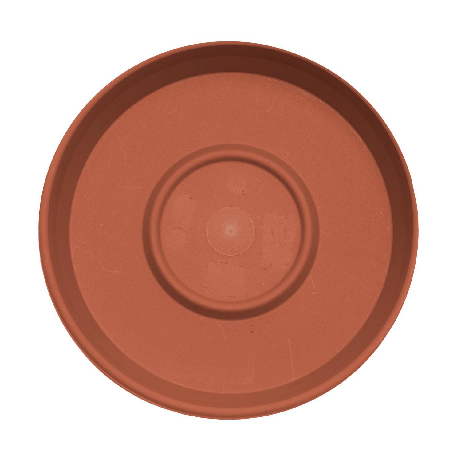 Bloem Terra 1.5 in. H X 7.5 in. W X 6.5 in. D Resin Traditional Plant Saucer Terra Cotta