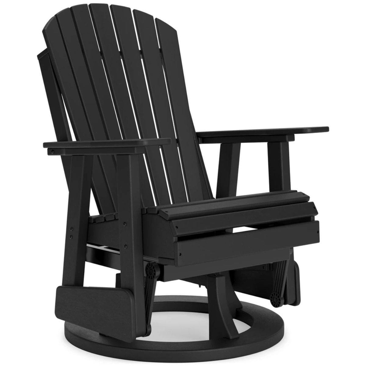 Ashley Hyland Wave Black Outdoor Swivel Glider Chair