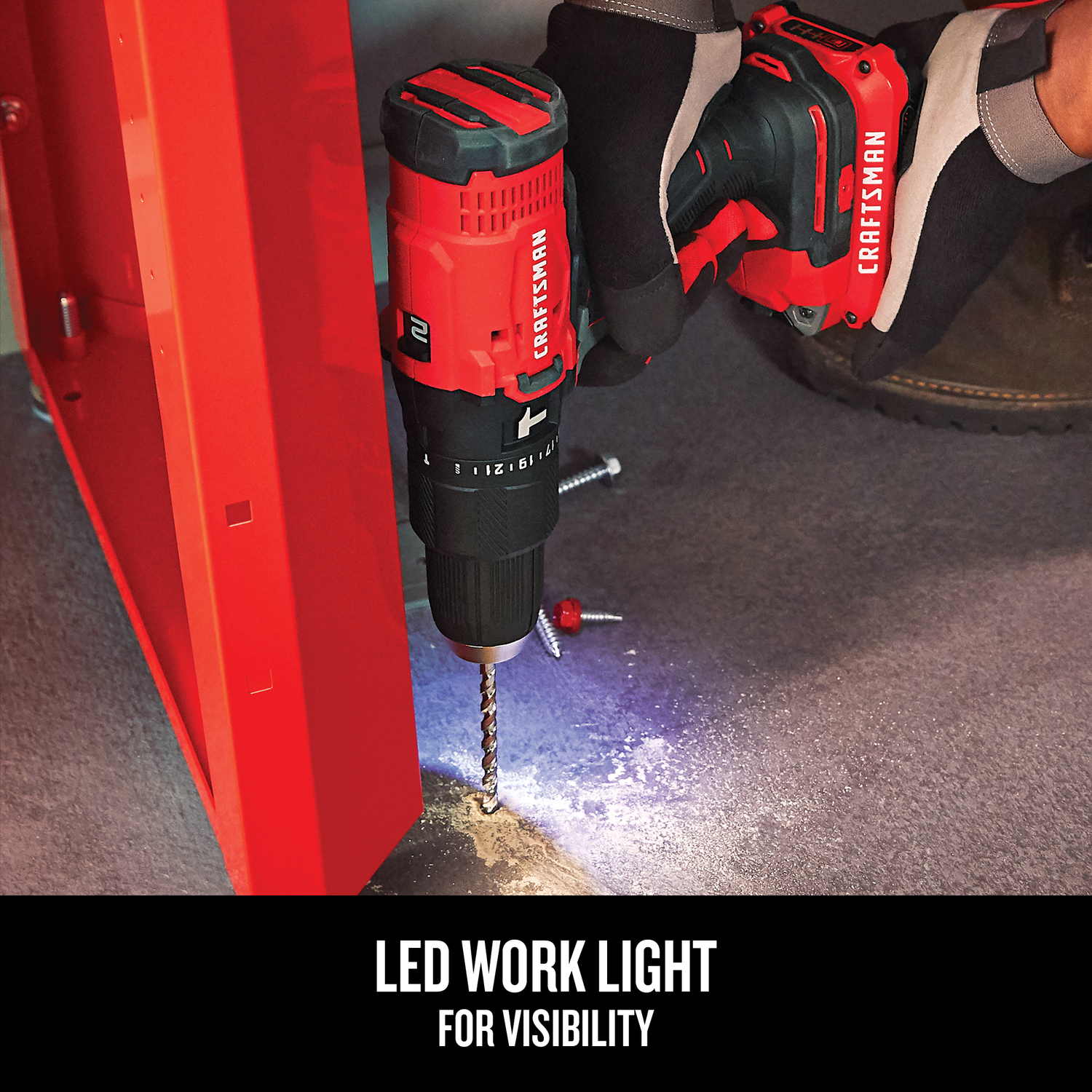 Craftsman V20 20 V 1 2 in. Brushed Cordless Hammer Drill Kit