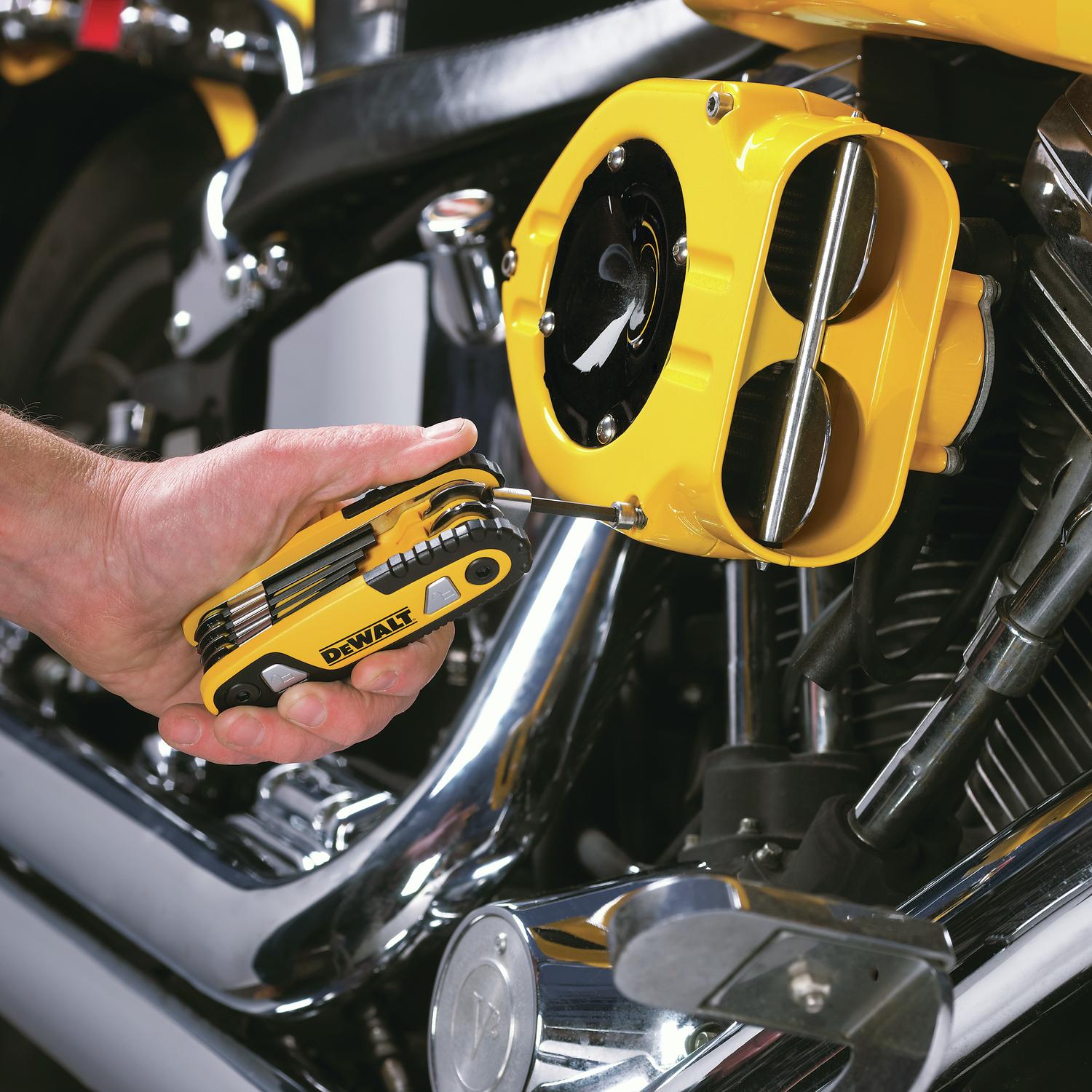 DeWalt Multi-Size SAE Fold-Up Locking Hex Key Set 8 pc