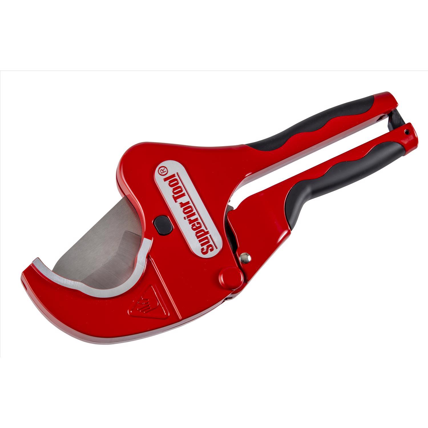 Superior Tool 2-1/2 in. Ratcheting Pipe Cutter 10 in. L Black/Red 1 pc