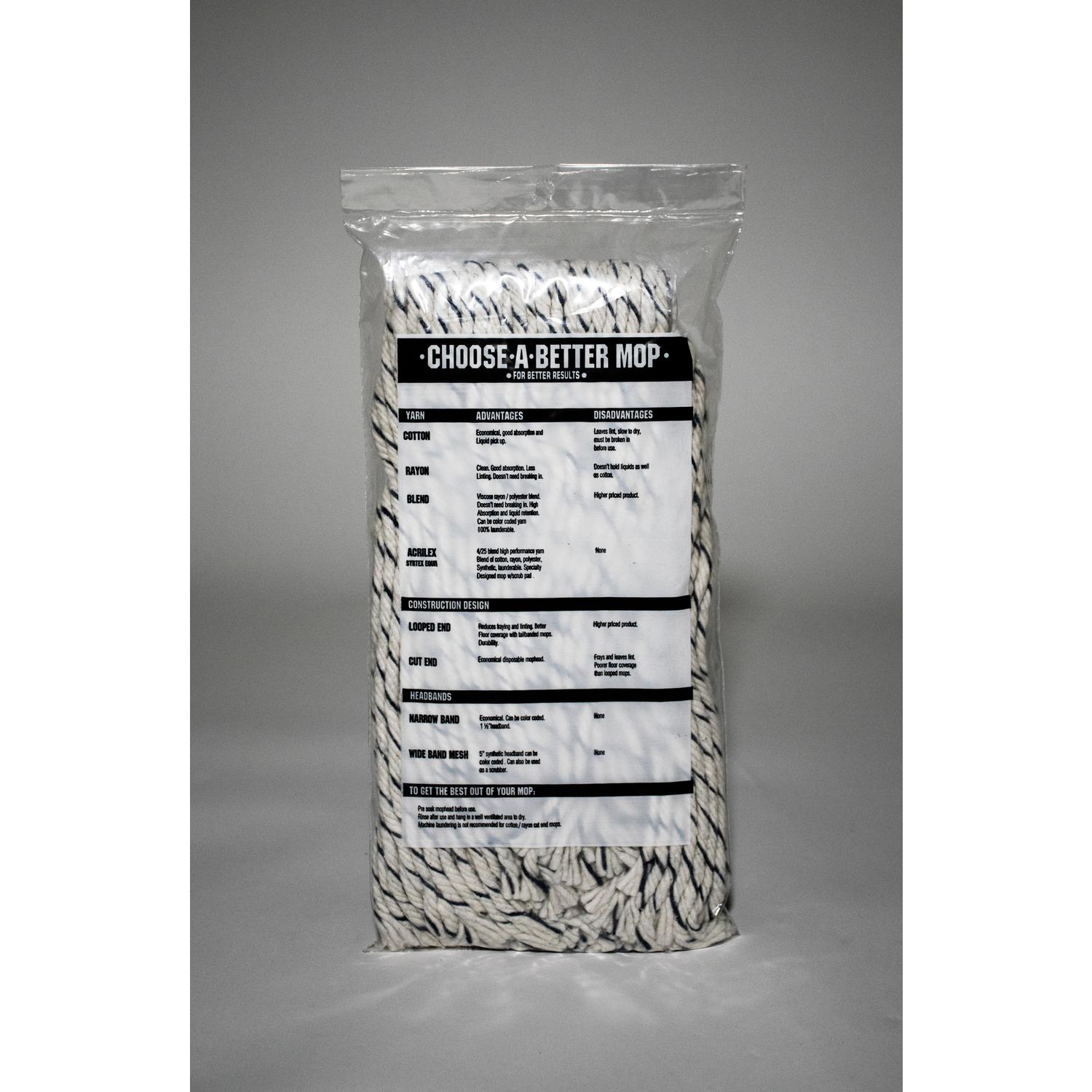 Elite Mops and Brooms #12 Cut End Cotton Mop Refill 1 pk