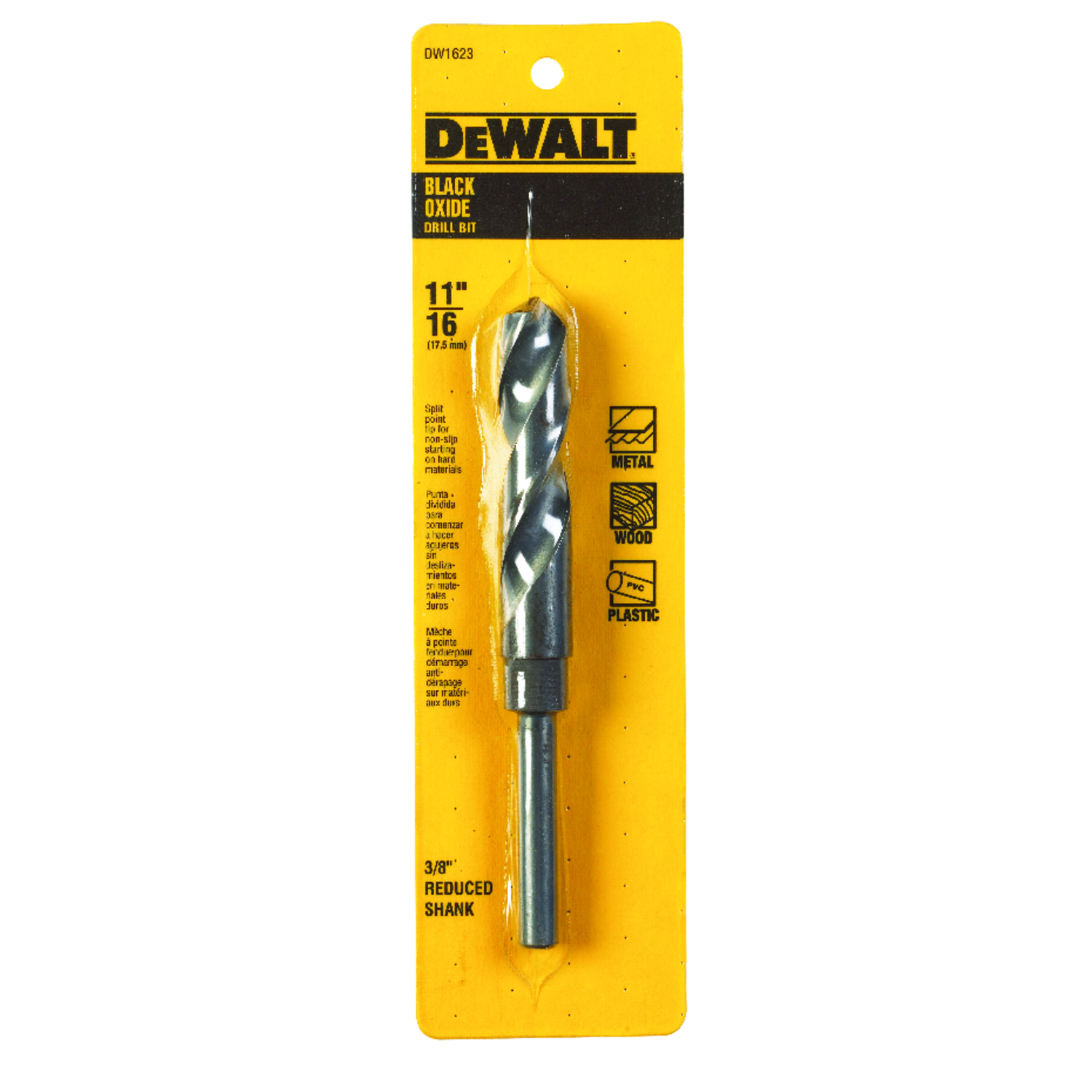 DeWalt 11/16 in. X 6 in. L High Speed Steel Split Point Twist Drill Bit 1 pc