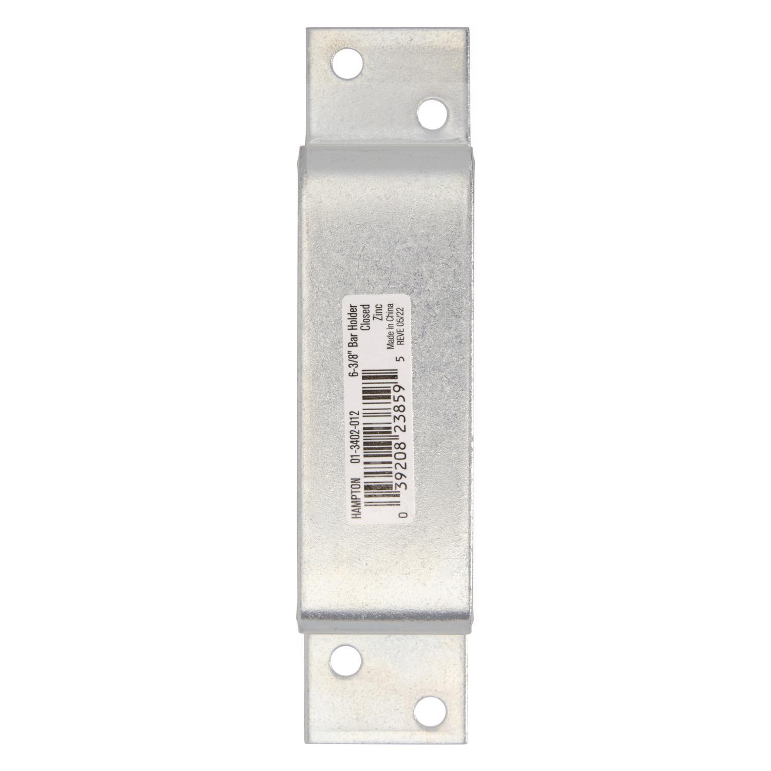 Ace 6-3/8 in. L Zinc-Plated Silver Steel Closed Bar Holder 1 pk