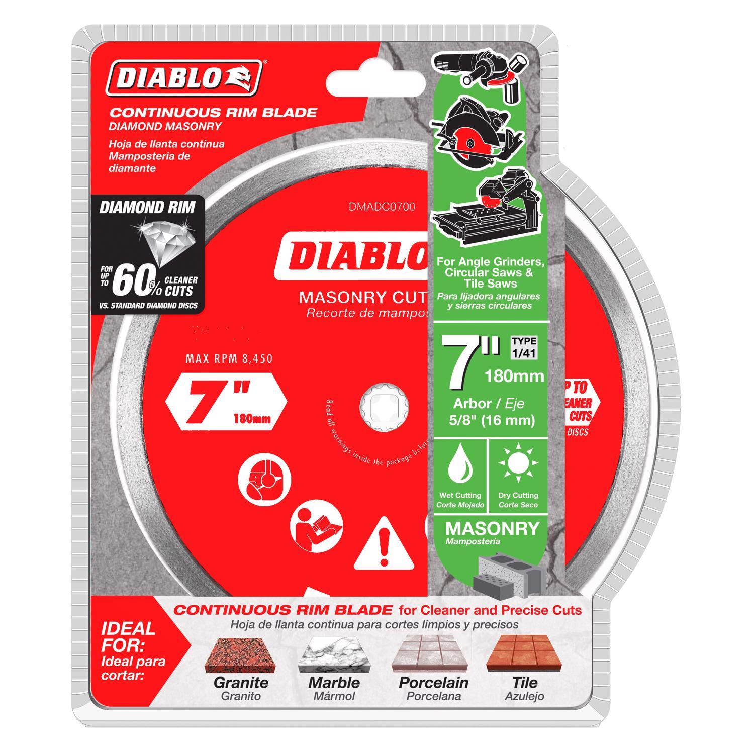 Diablo 7 in. D X 5/8 in. Diamond Masonry Cut-Off Disc 1 pk