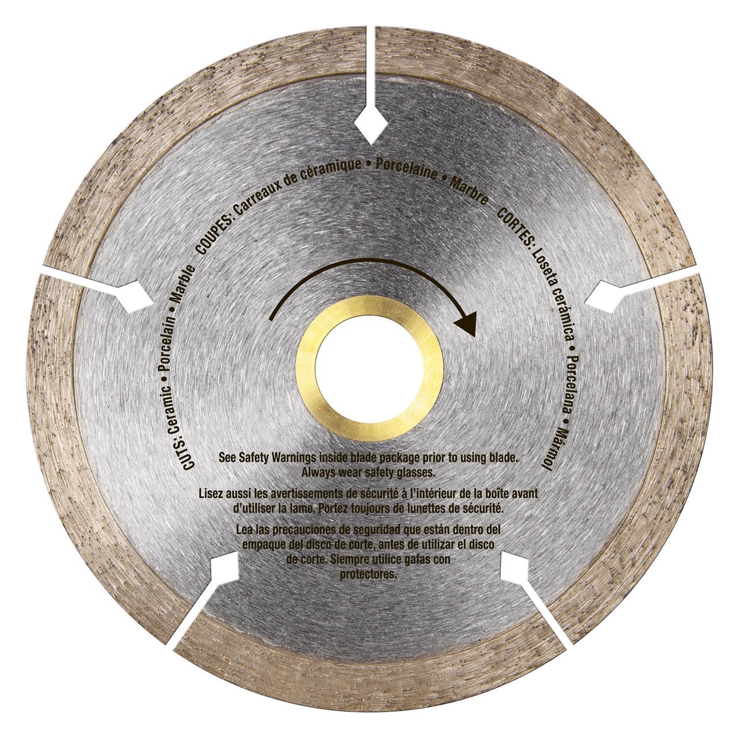 QEP Black Widow 4 in. D X 5/8-7/8 in. Micro-Segmented Steel Diamond Saw Blade 1 pk
