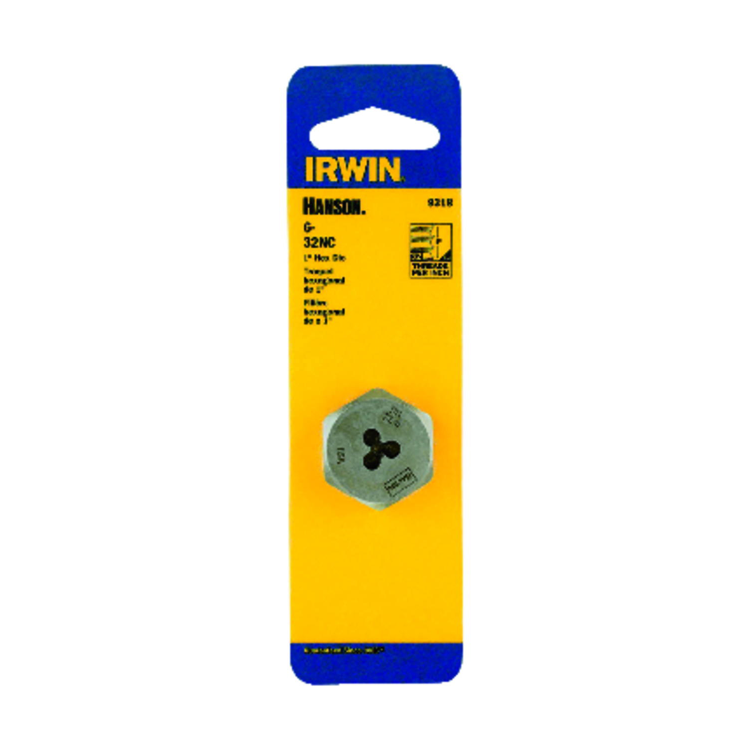 Irwin Hanson High Carbon Steel SAE Hexagon Die 6-32 1 pc