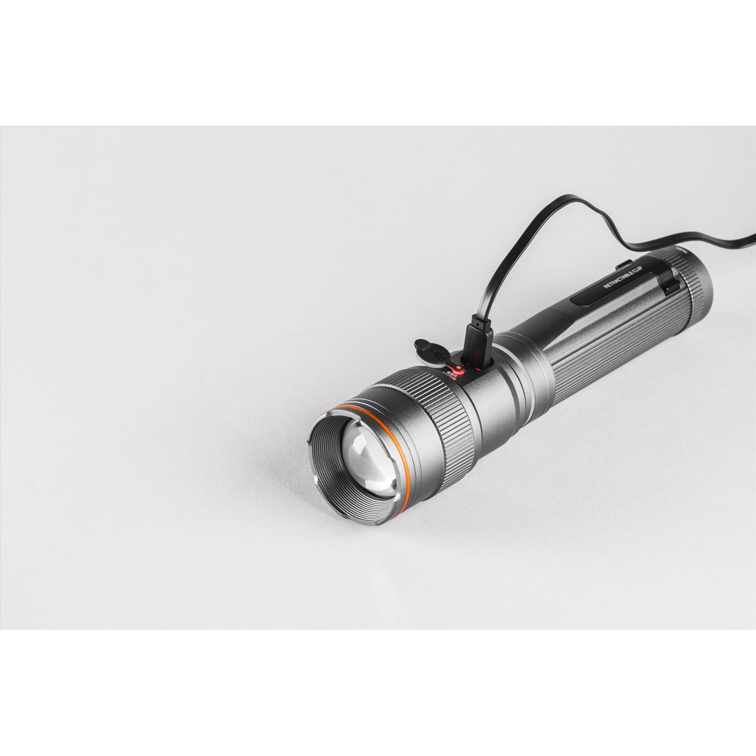 NEBO Franklin Slide 500 lm Storm Gray LED Work Light Flashlight 18650 Battery
