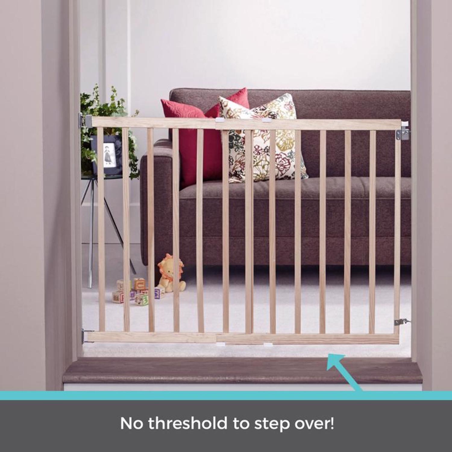 North States White 30 in. H X 28-42 in. W Wood Child Safety Gate
