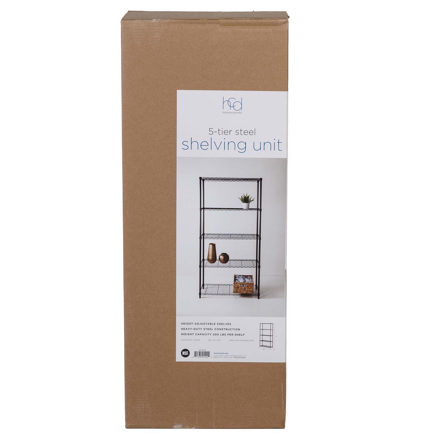 Honey-Can-Do 72 in. H X 36 in. W X 14 in. D Steel Shelving Unit