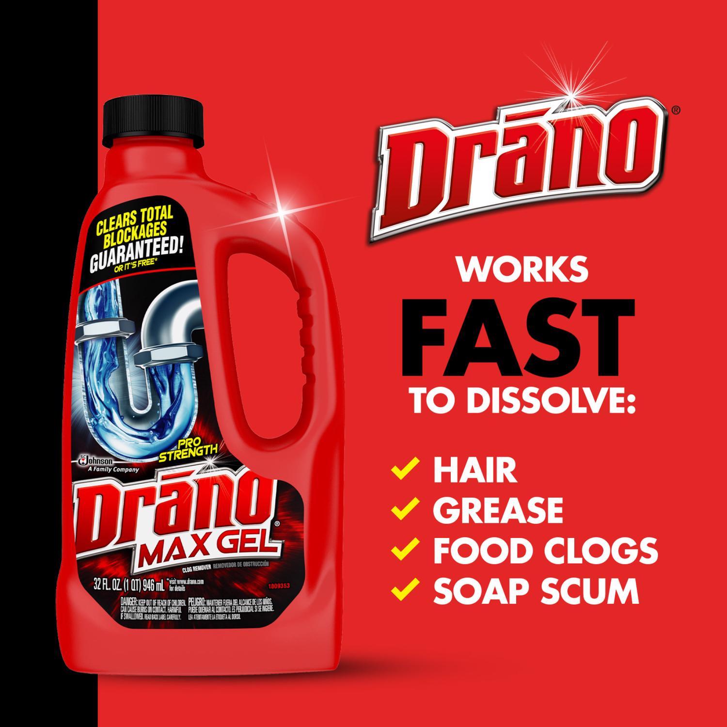 Drano Professional Strength Gel Clog Remover 32 oz