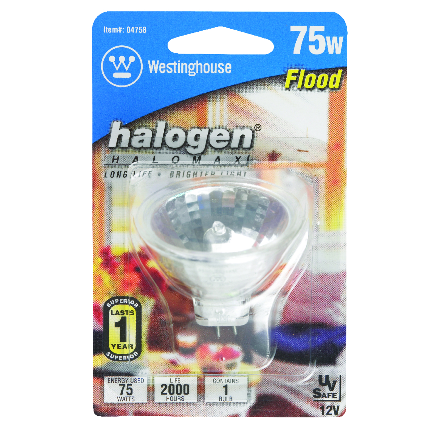 Westinghouse 75 W MR16 Floodlight Halogen Bulb 780 lm White 1 pk