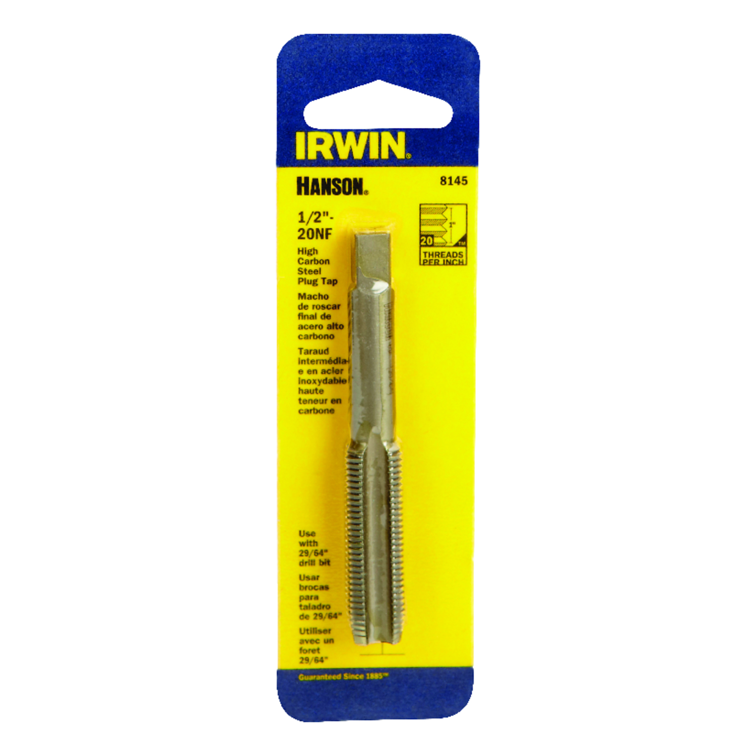 Irwin Hanson High Carbon Steel SAE Fraction Tap 1/2 in. 1 pc