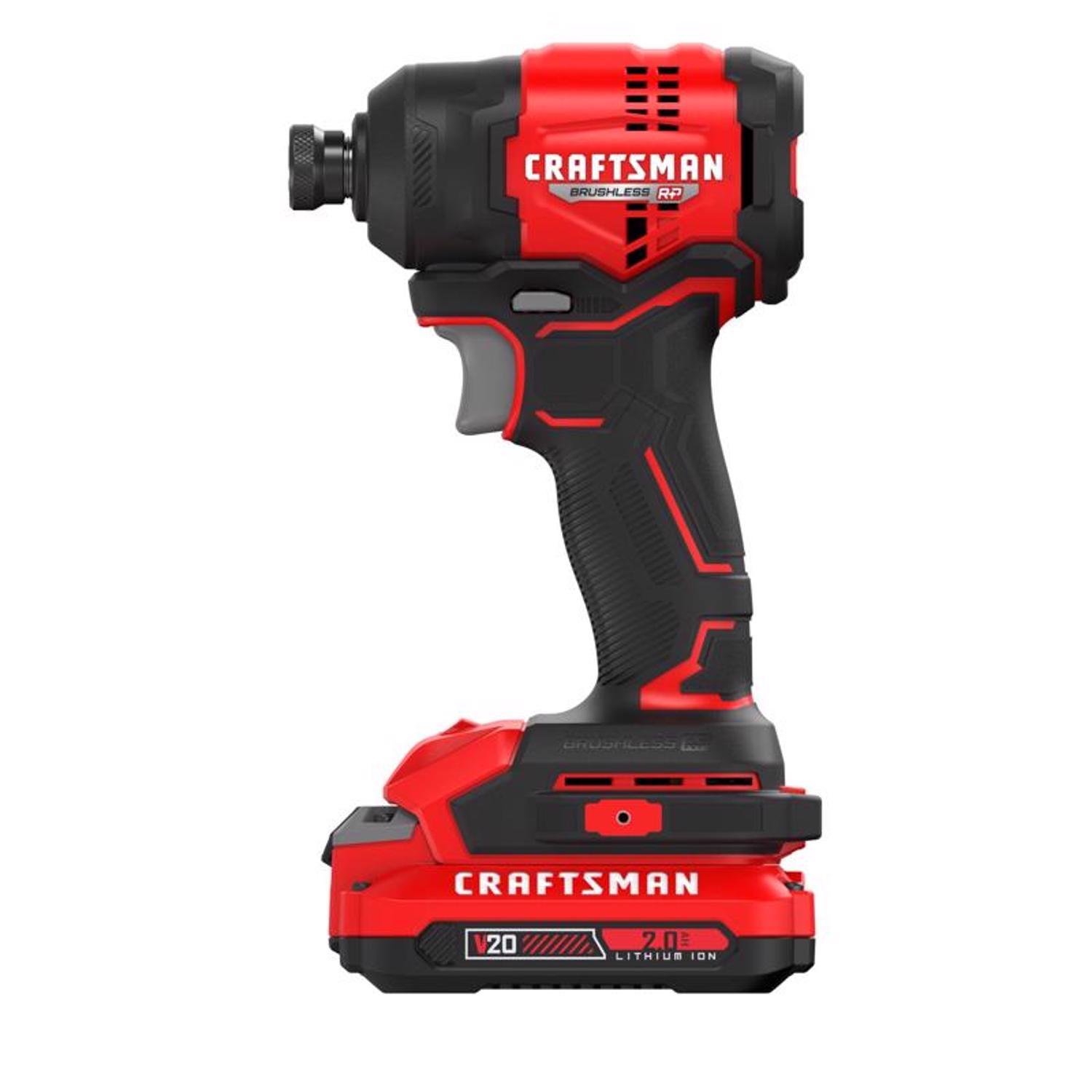 CRAFTSMAN V20 Brushless RP 1/4 in. Cordless Brushless Impact Driver Kit (Battery & Charger)