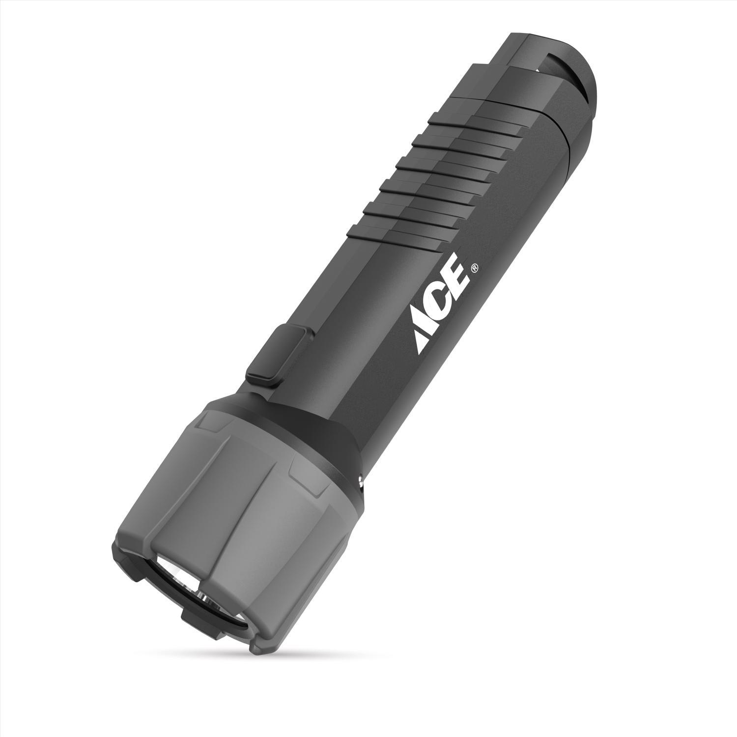 Ace 500 lm Black LED Flashlight AAA Battery