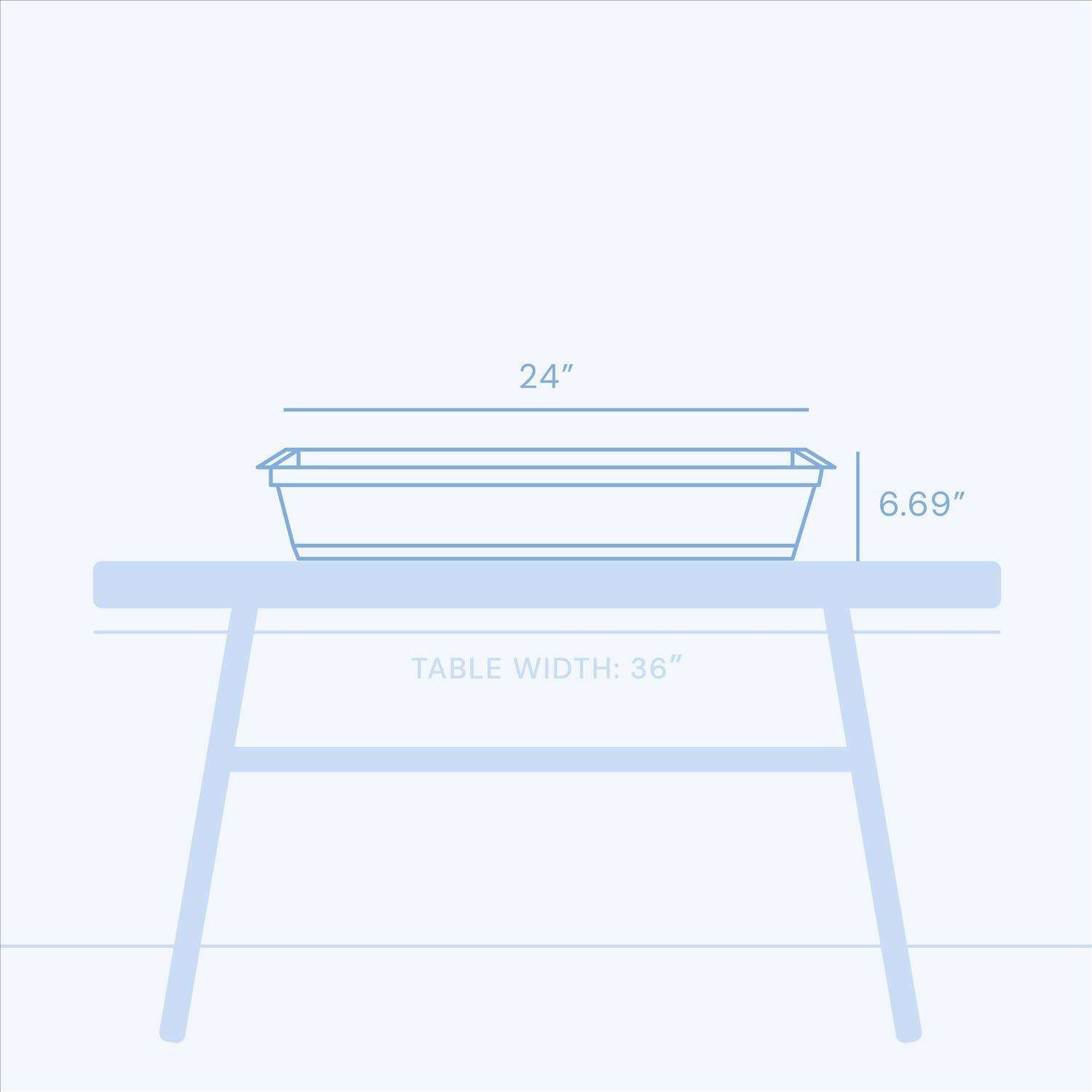 Bloem Dura Cotta 5.75 in. H X 24 in. W X 7.5 in. D Plastic Window Box Terra Cotta