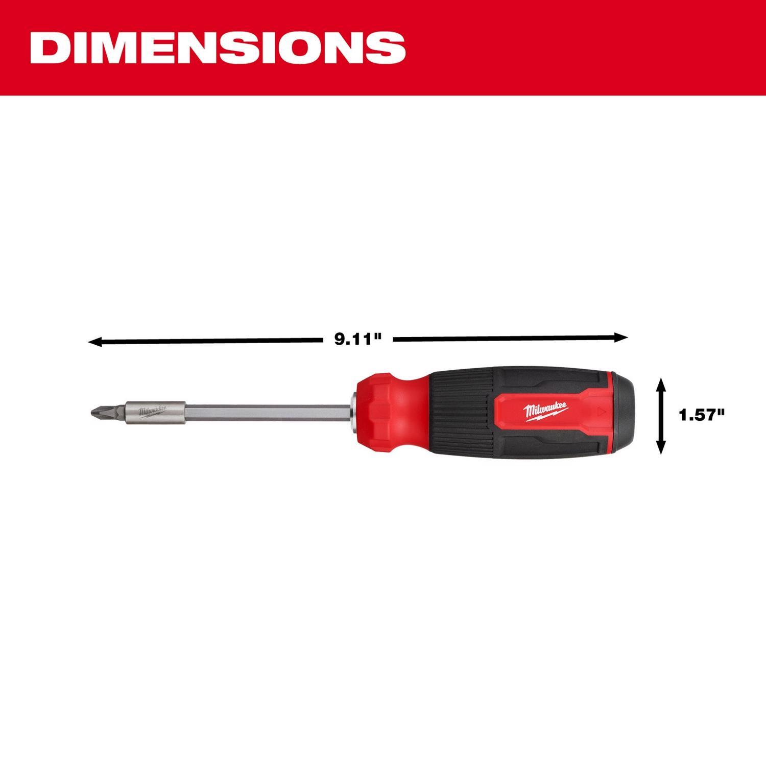 Milwaukee Hex Shank 14-in-1 Multi-Bit Screwdriver 9.11 in. 1 pc
