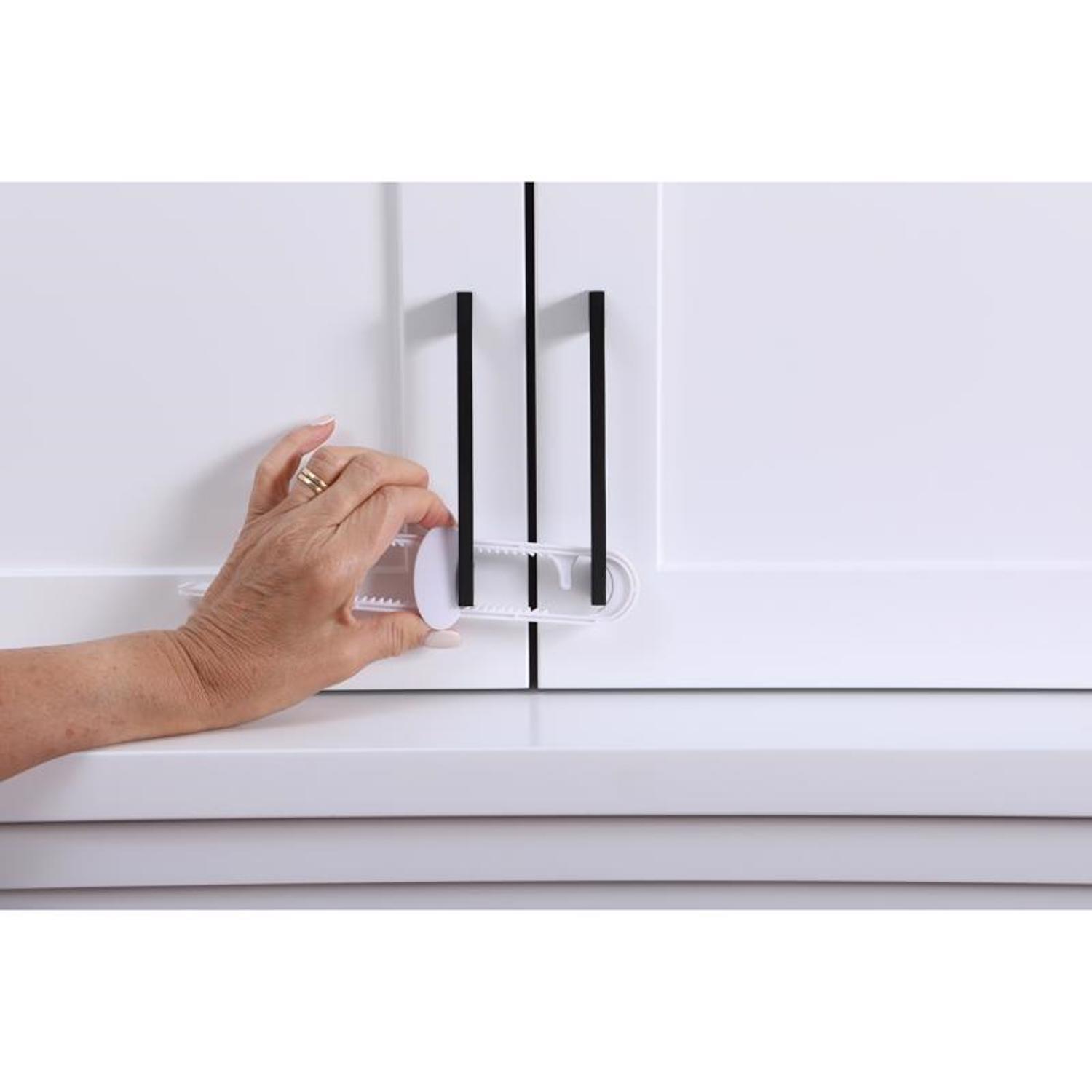 Dreambaby White Plastic Cabinet Slide Locks 2 pk