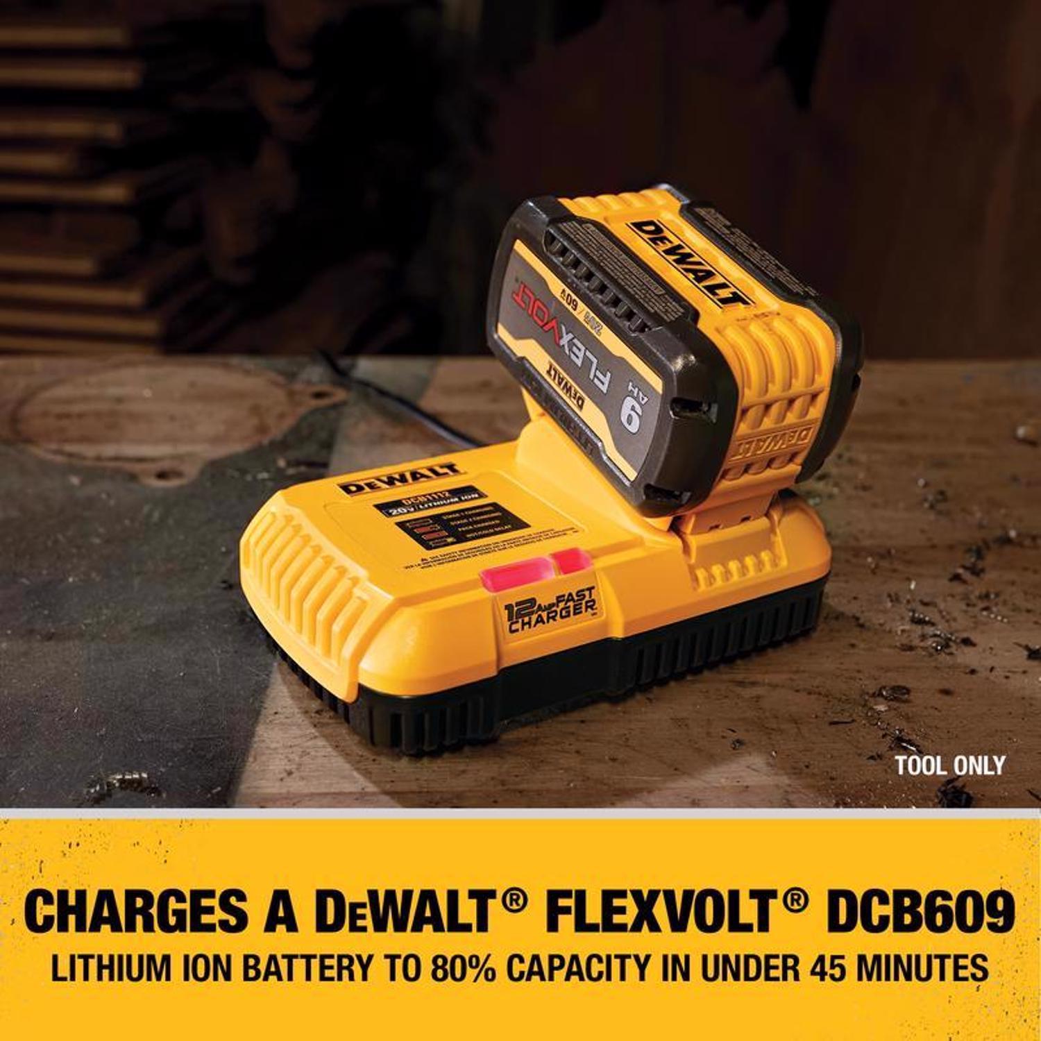 DeWalt 20V MAX DCB1112 20 V Lithium-Ion 12 Amp Battery Rapid Charger
