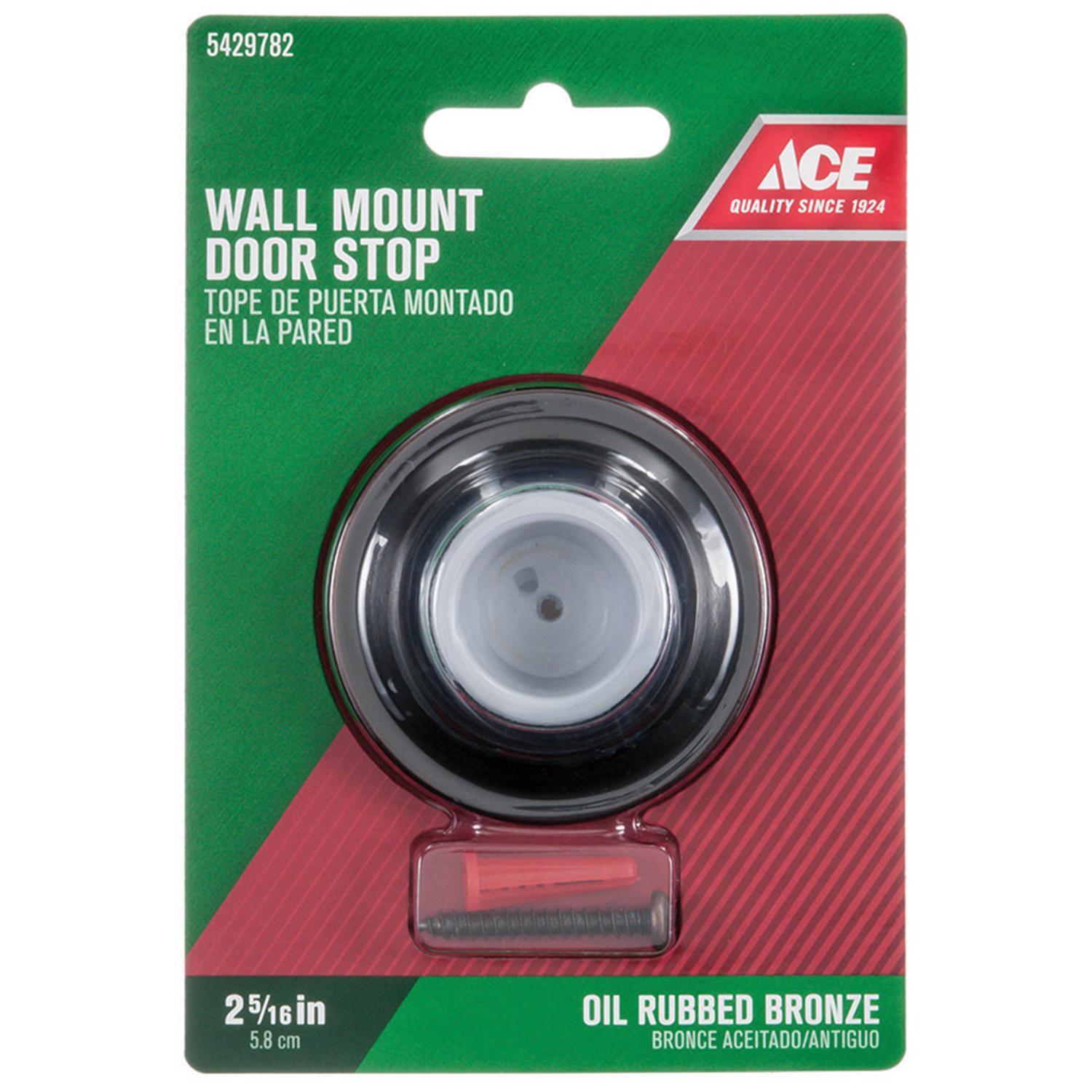 Ace 2-1/4 in. W Metal Oil Rubbed Bronze Bronze Door Stop Mounts to floor 1/4 in.