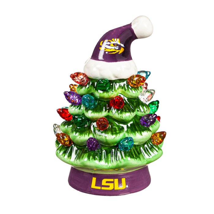 Evergreen 4 in. Mini LED Tabletop Christmas Tree, Louisiana State University