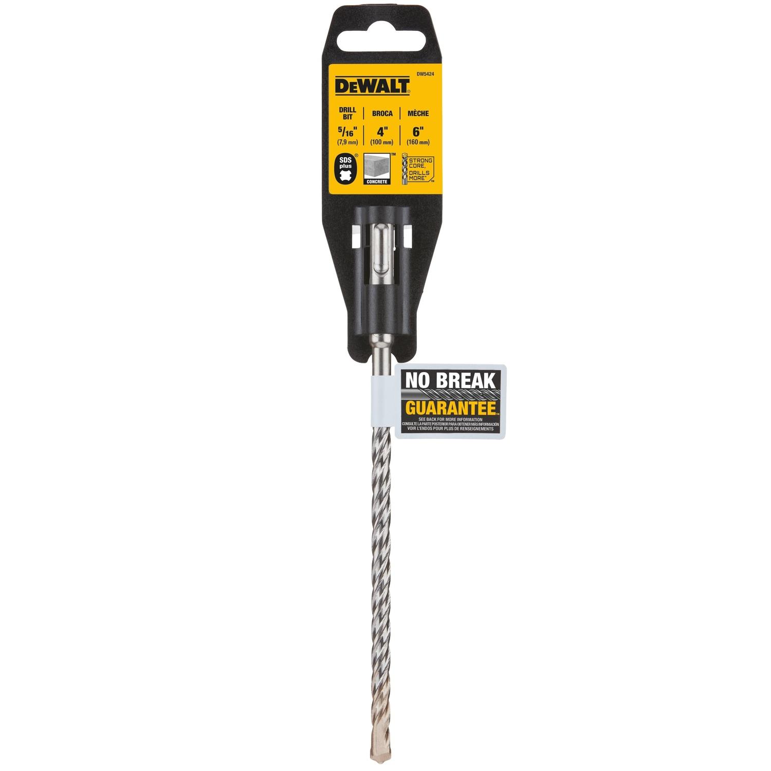 DeWalt 5/16 in. X 6 in. L Carbide Tipped Drill Bit SDS-Plus Shank 1 pc