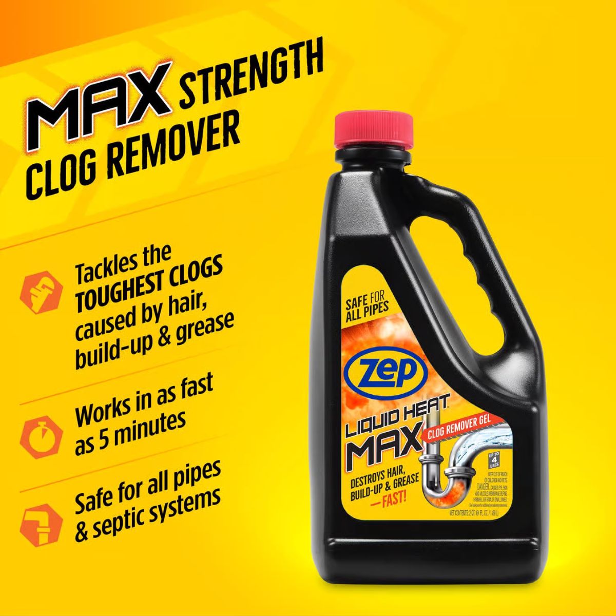 Zep Gel Clog Remover 64 oz.