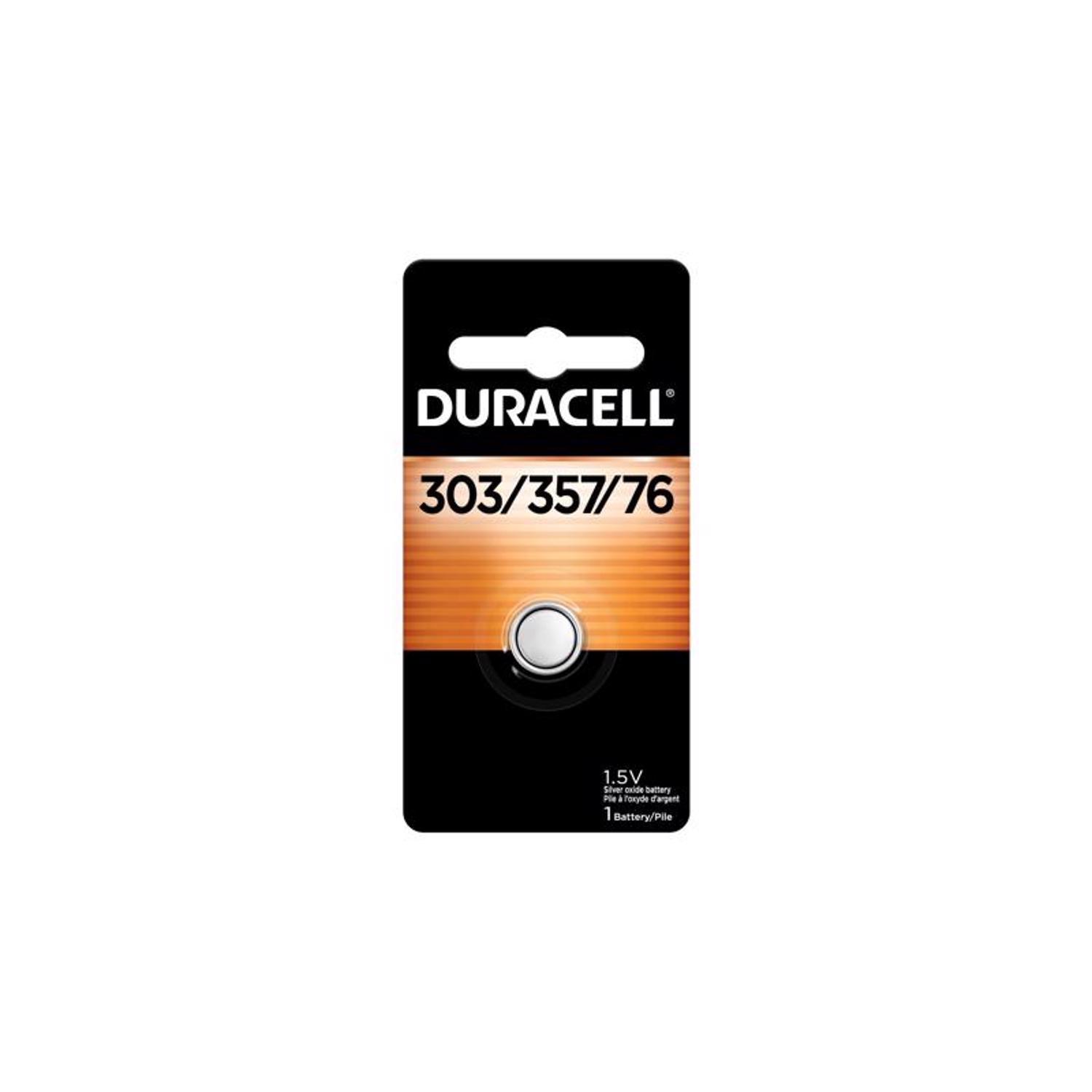 Duracell Silver Oxide 303/357/76 1.5 V 175 mAh Electronic/Watch Battery 1 pk