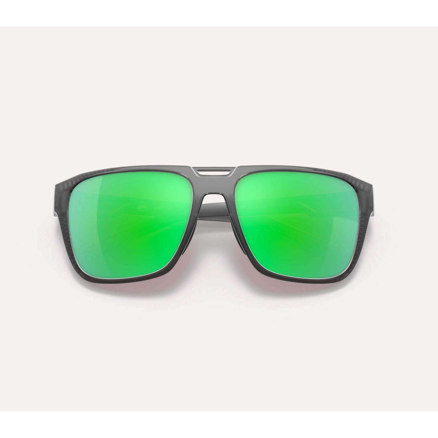Native Mammoth Sunglasses Unisex Matte Smoke Crystal Frame Green Lens Polarized Blue Light Blocking
