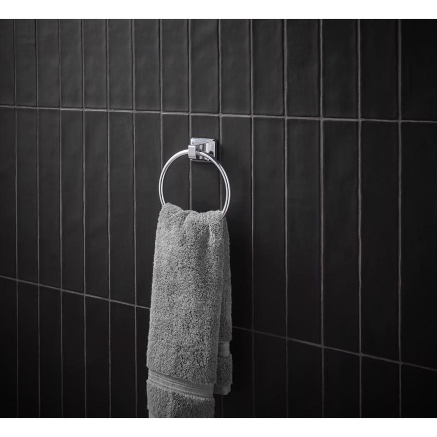 OakBrook Collection Chrome Towel Ring Die Cast Zinc