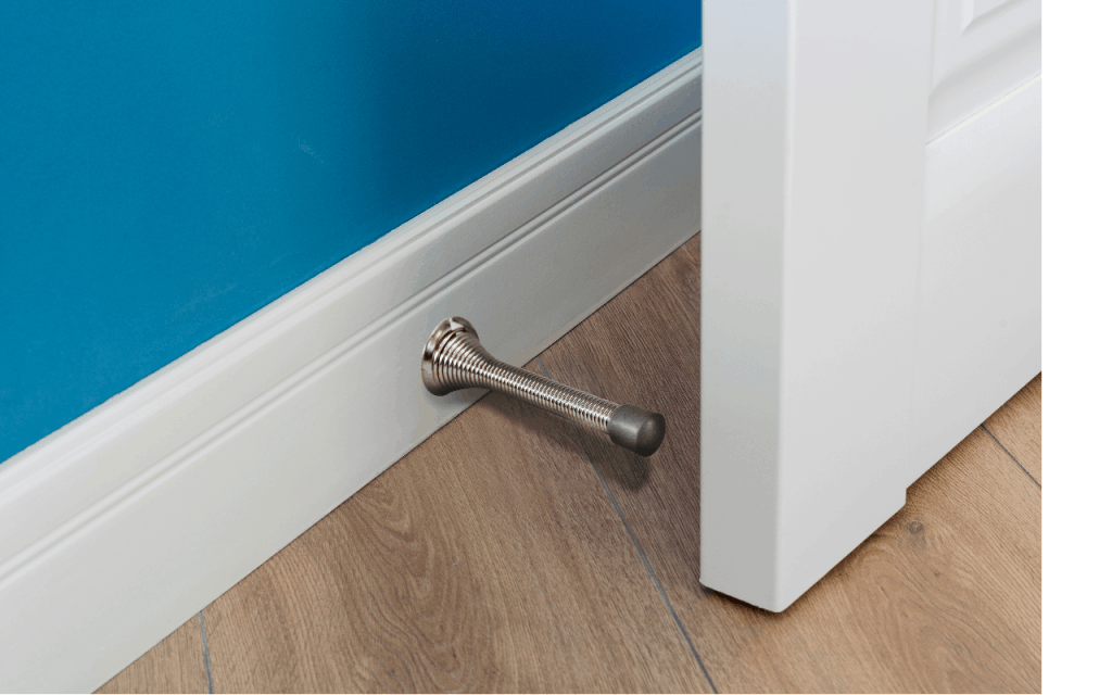 3-1/8in. Satin Nickel Spring Door Stop