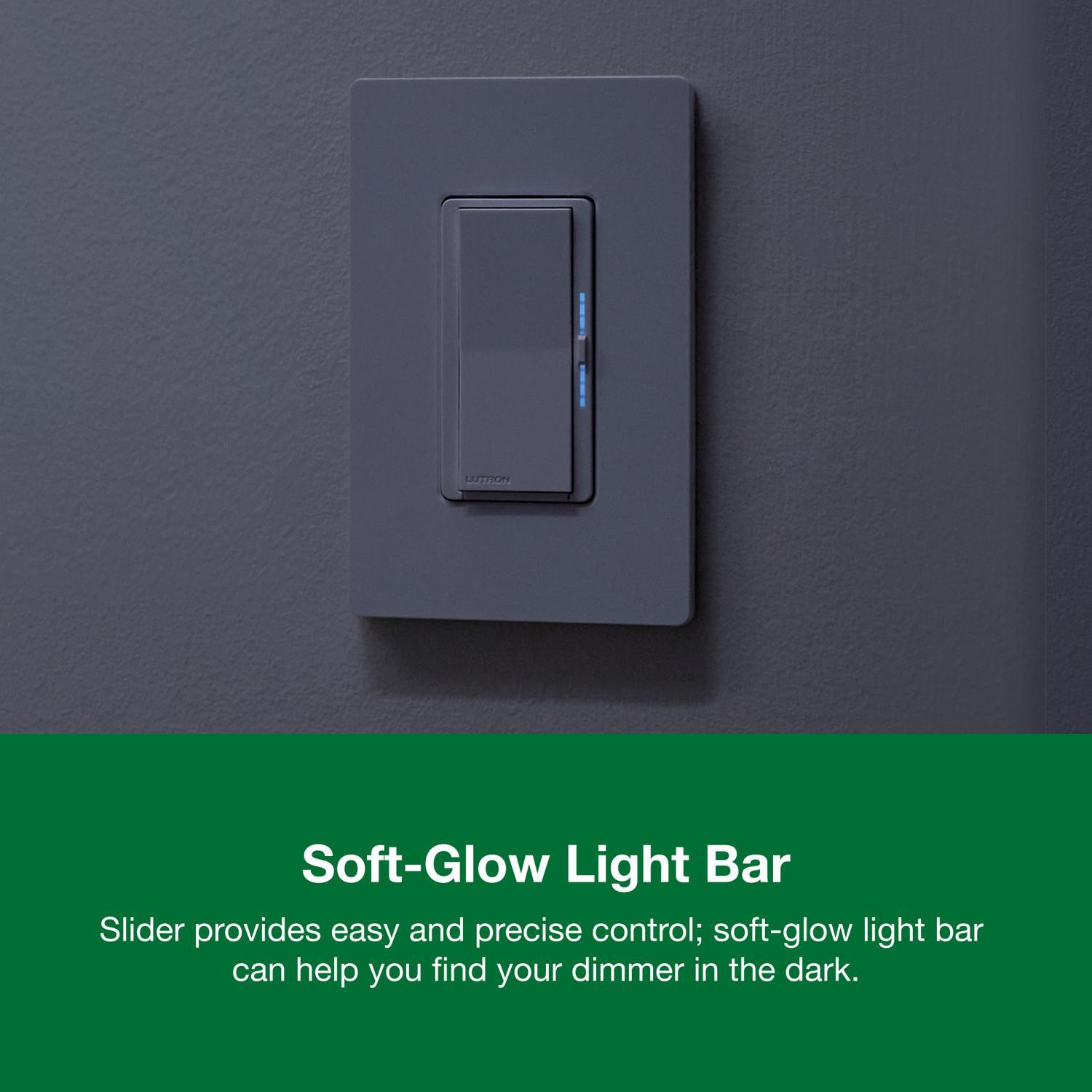 Lutron Diva with Night Mode for Dimmable LED Bulbs White 150 W 3-Way Dimmer Switch 1 pk