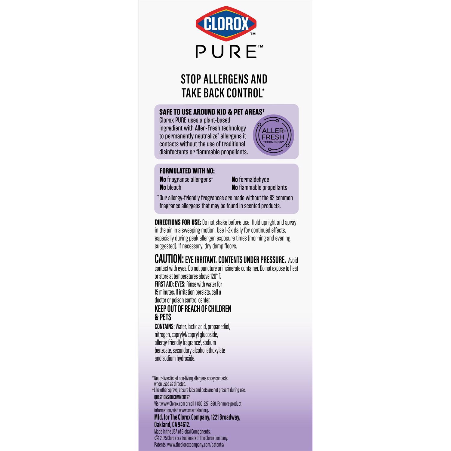 Clorox Pure Nighttime Calm Scent Air Freshener Spray 8 oz Aerosol 1 pk