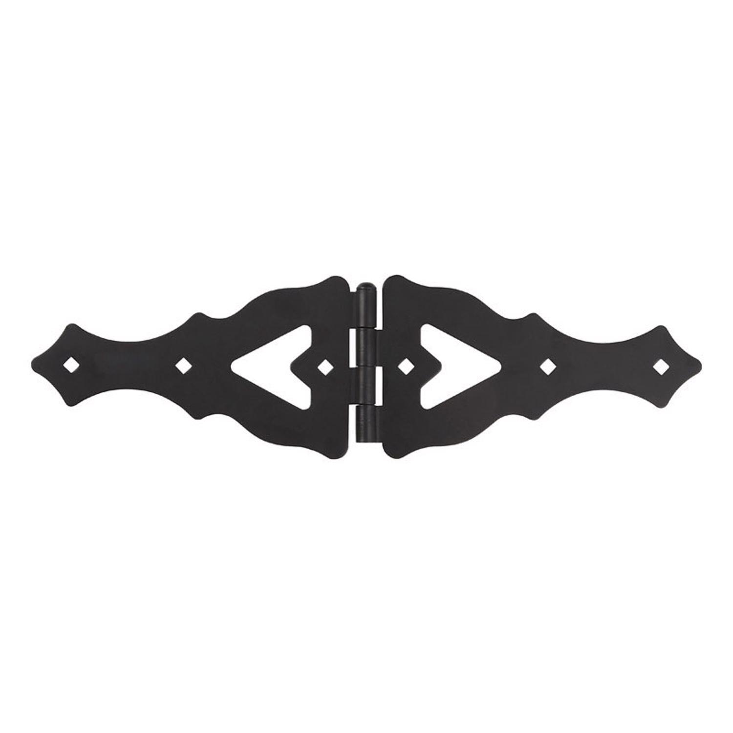 Ace 10 in. L Matte Ornamental Strap Hinge 1 pk