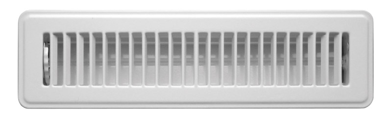 Tru Aire 2 in. H X 12 in. W 2-Way Powder Coat White Steel Floor Register