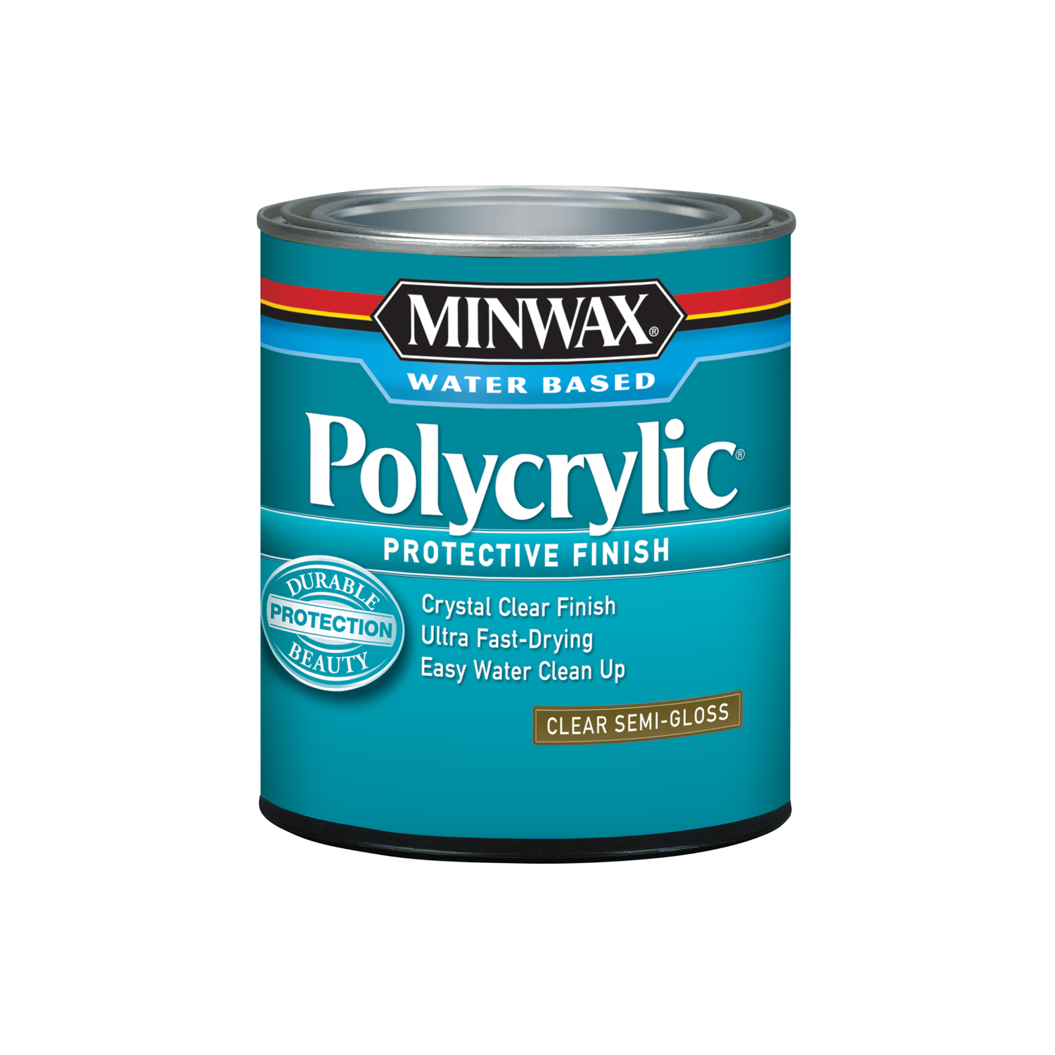 Minwax Polycrylic SemiGloss Crystal Clear WaterBased Polyurethane 1 qt Stine Home + Yard