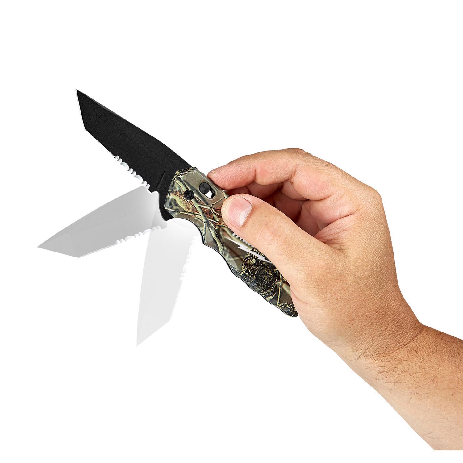 Milwaukee Fastback 7-3/4 in. Flip Folding Spring Assisted Pocket Knife Camouflage 1 pk