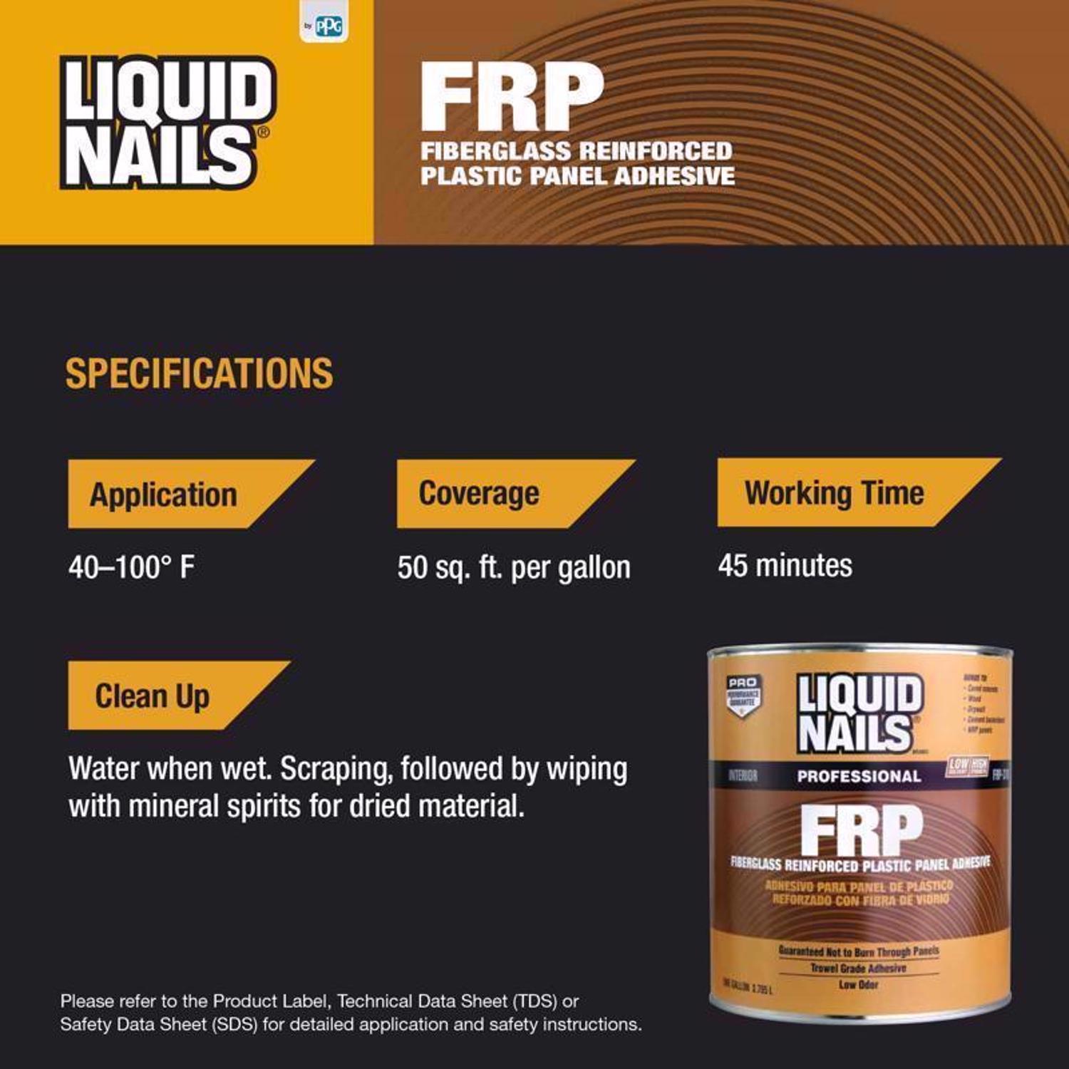 Liquid Nails FRP Fiberglass Reinforced Plastic Panel High Strength
