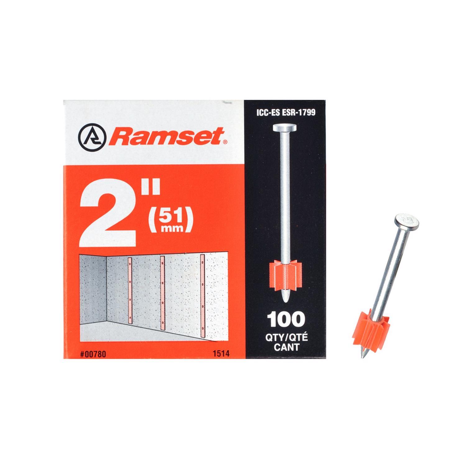 Ramset .3 in. D X 1-1/4 in. L Steel Round Head Drive Pin with Washer 100 pk