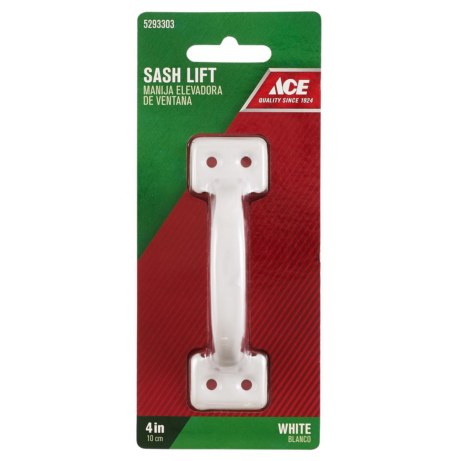 Ace 4 in. L Painted White Steel Universal Sash Lift Handle 1 pk
