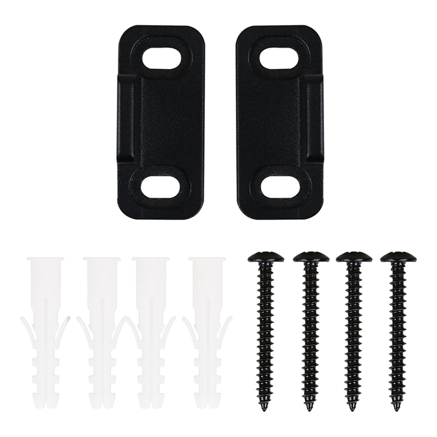 National Hardware Matte Black Aluminum Double Floor Guide 1 pc