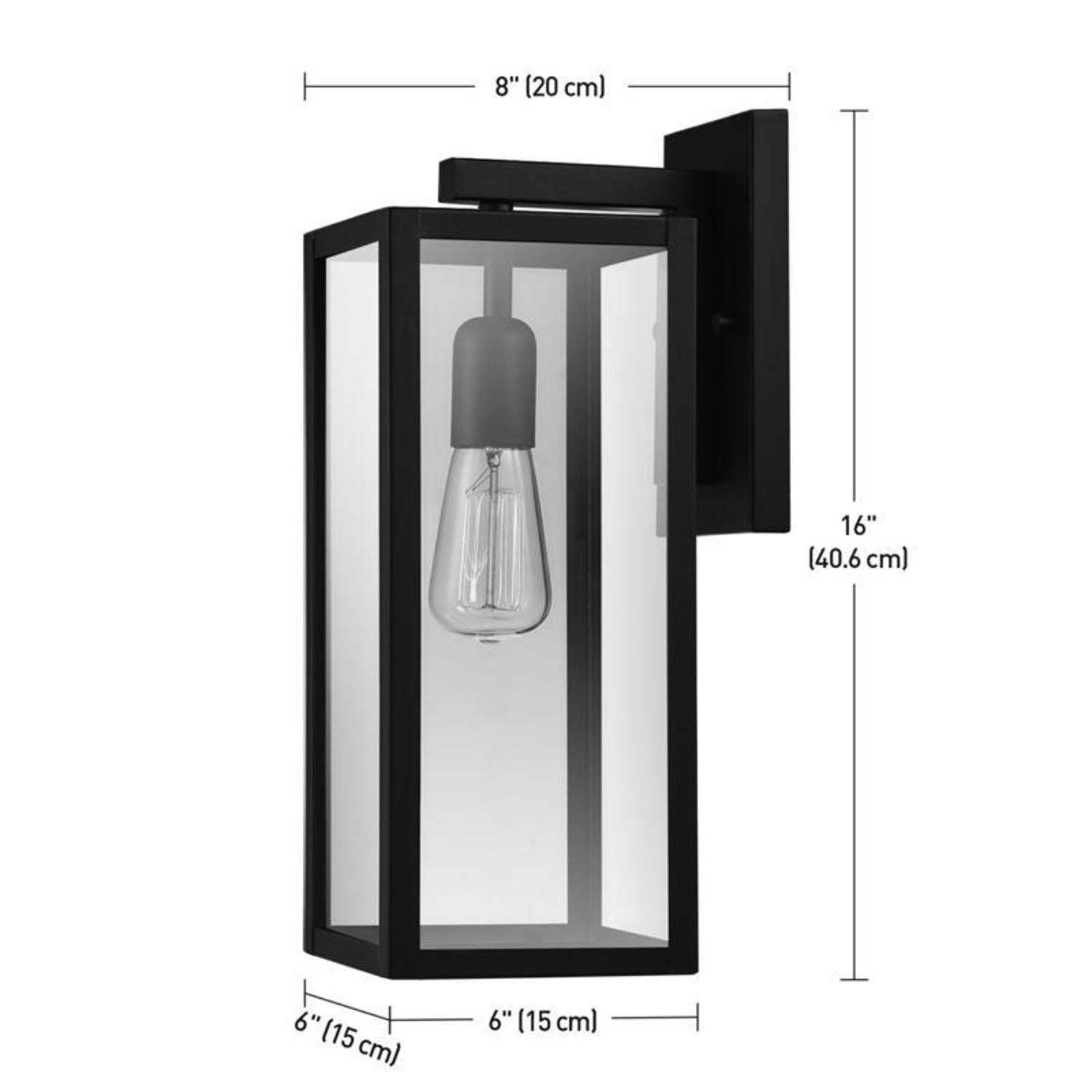 Globe Electric Vintage 1-Light Matte Black Hurley Wall Sconce