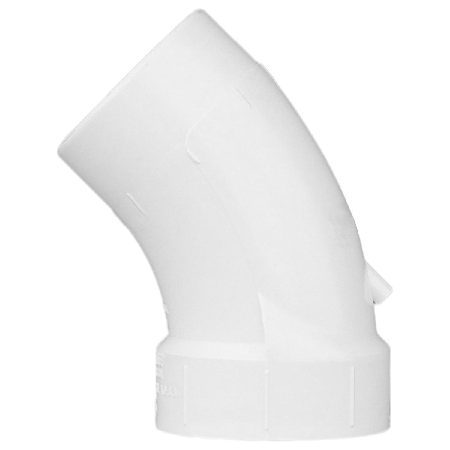 Charlotte Pipe Schedule 40 2 in. Hub X 2 in. D Spigot PVC Street Elbow 1 pk