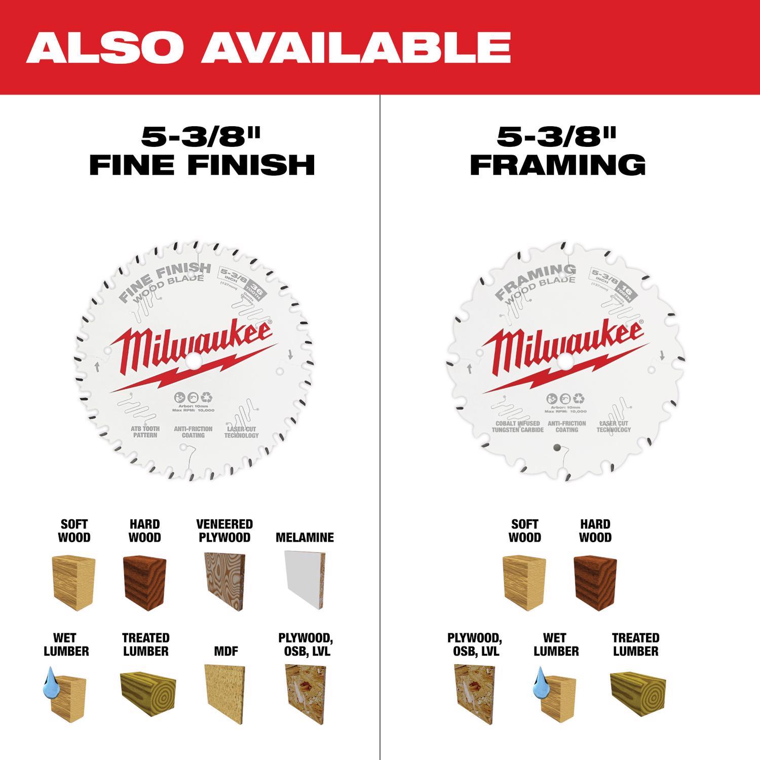 Milwaukee M12 Fuel 5-3/8 in. Cordless Brushless Circular Saw Tool Only