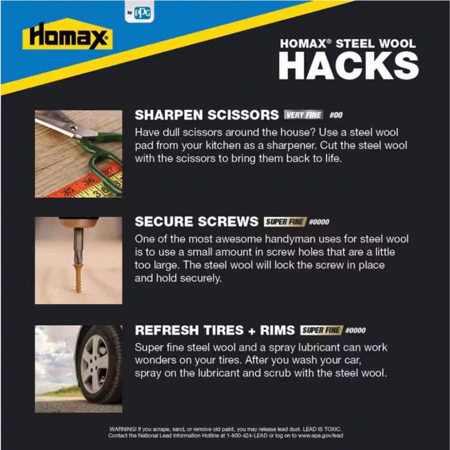 Rhodes American 4 Grade Extra Coarse Steel Wool Pad 12 pk