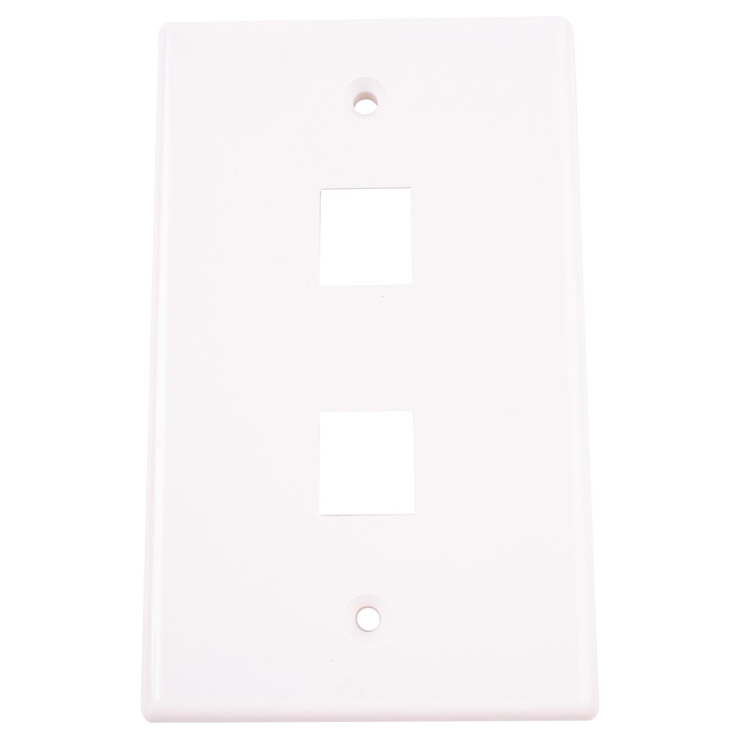 Monster Just Hook It Up White 2 gang Plastic Keystone Wall Plate 1 pk