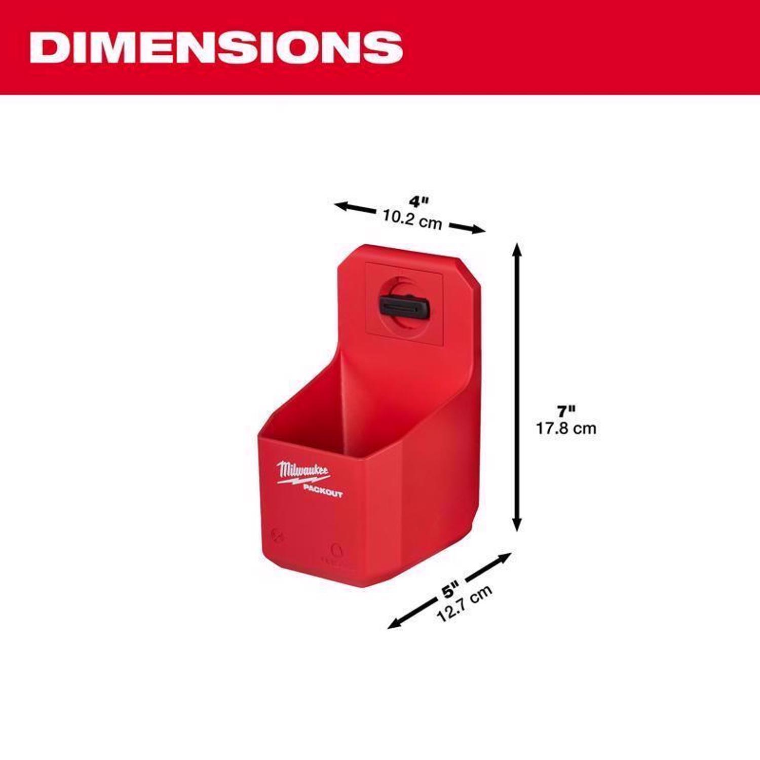 Milwaukee Packout Garage Organizer Organizer Cup Black/Red