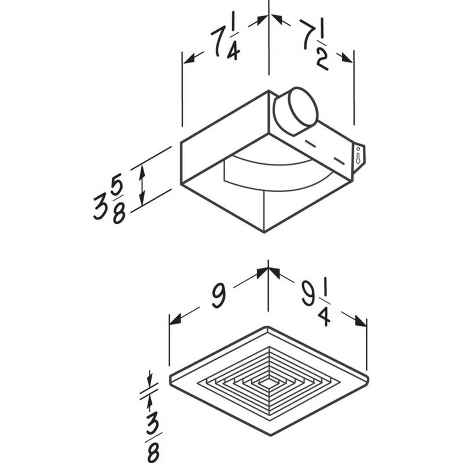 Broan 70 CFM 6 Sones Bathroom Ventilation Fan